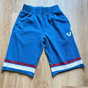 True Religion Kids Blue Shorts with Red and White Accents